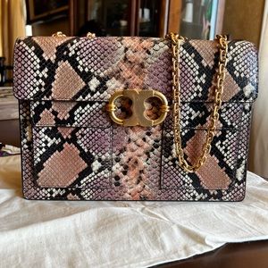 Tory Burch Gemini link embossed medium shoulder bag